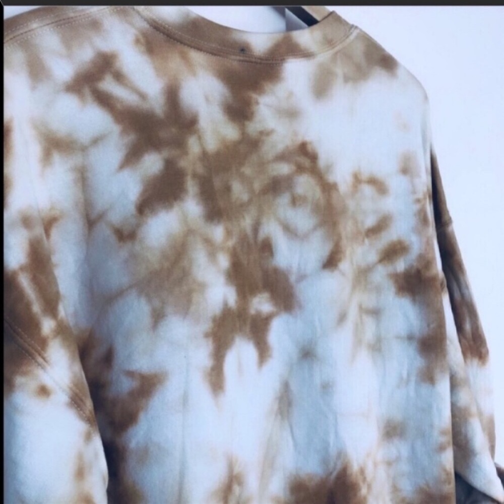Tie Dye Golden Marble NEW Handmade Crewneck - Picture 4 of 9